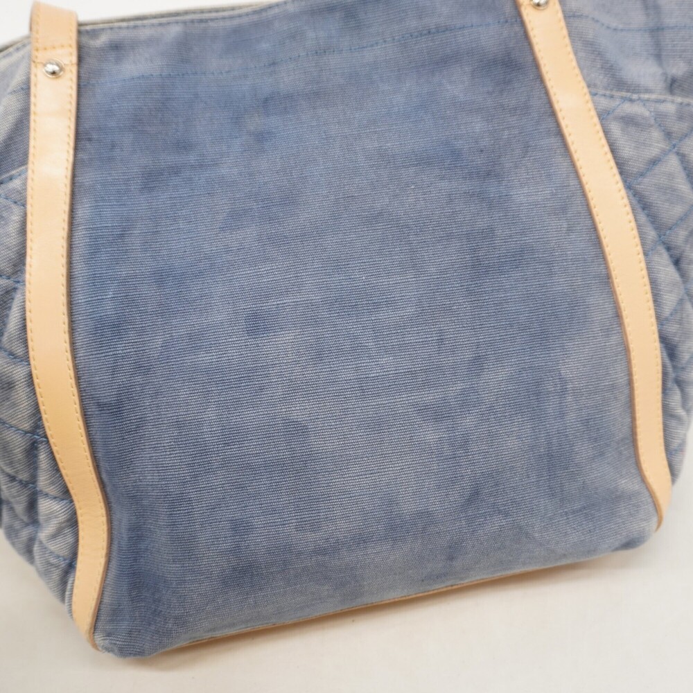 Chanel Cruise Line Tote Bag, Denim Blue Beige, Women's - Picture 10 of 13